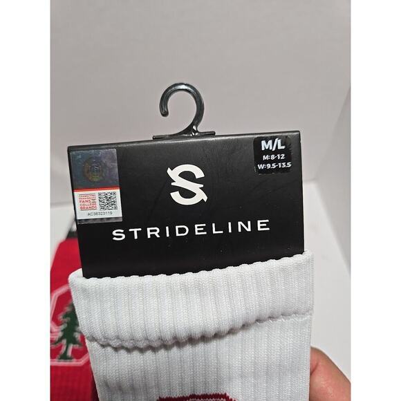 New Strideline Stanford Cardinal Crew Socks Men's 2-Pack Knit M/L (8-12) NCAA - Picture 3 of 6